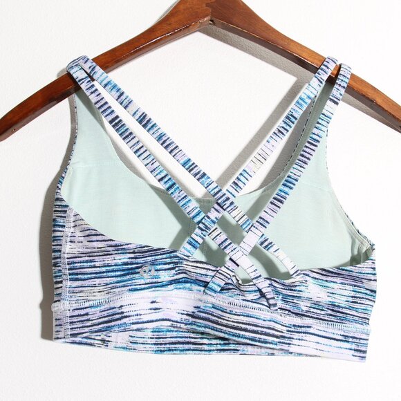 Lululemon Energy Bra Blurry Belle Multi Strappy Criss Cross Luxtreme Size 6 - Picture 9 of 12